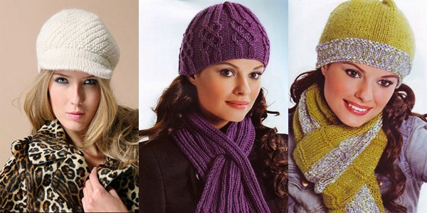 Модные, зимние вязаные шапки 2011-2012 для