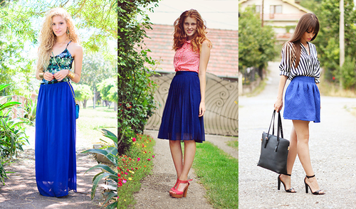 Синяя юбка — с чем ее носить, фото стильных образов