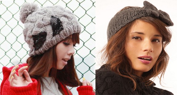 вязаные шапки 2010-2011, мода 2011, шапки